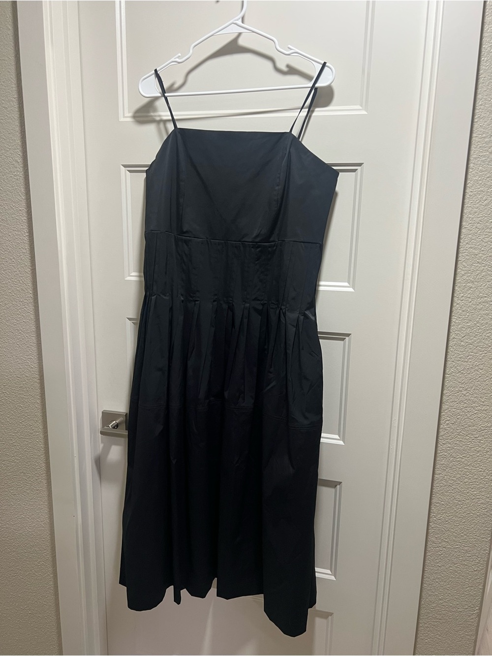 Banana Republic Black Spaghetti-Strap Midi Dress